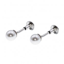 PENDIENTES PLATA LEY PERLA...