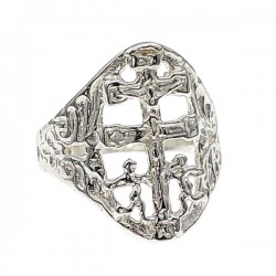 ANILLO PLATA CRUZ DE...
