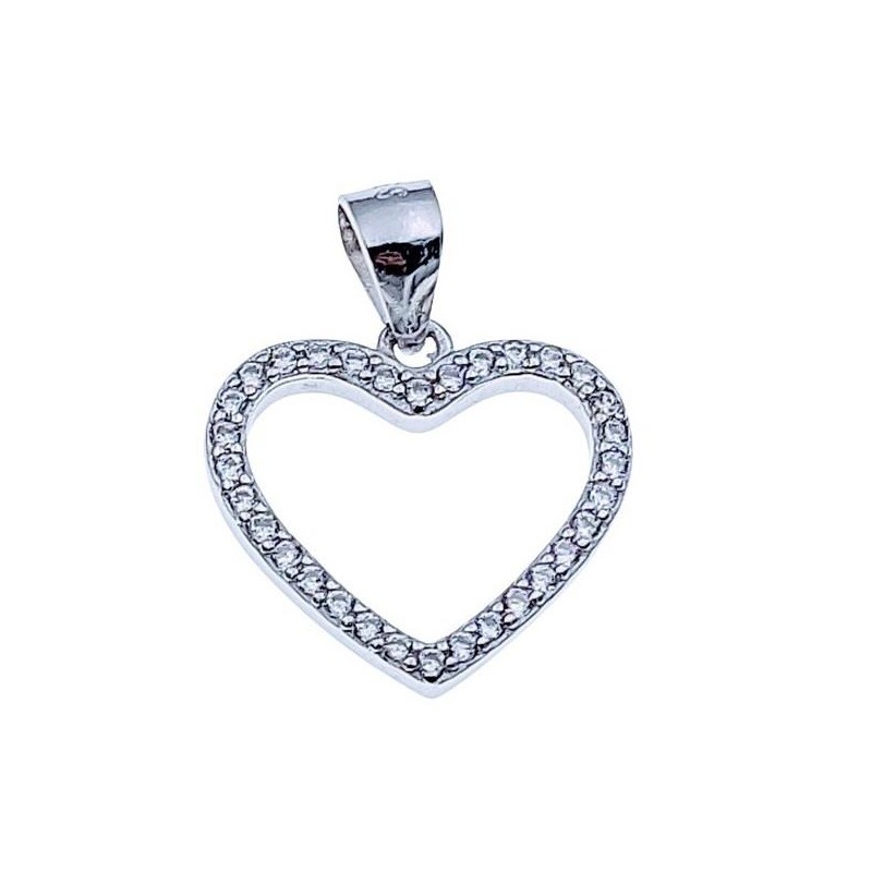 Valentín: plata de ley silueta corazón