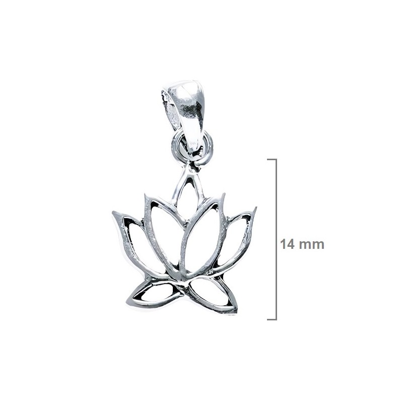Colgante plata de flor de loto símbolo