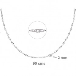 CADENA PLATA DE LEY 90 CMS...