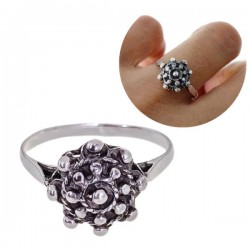 ANILLO PLATA DE LEY BOTÓN...