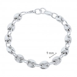 PULSERA PLATA DE LEY GRANO...
