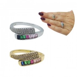 ANILLO PLATA DE LEY CRUZADO...