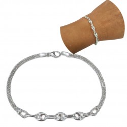 PULSERA PLATA DE LEY DOBLE...