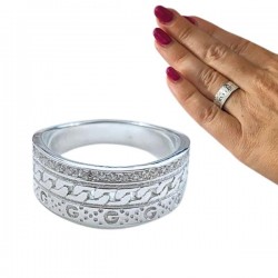 ANILLO PLATA DE LEY RODIADO...