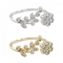 ANILLO PLATA DE LEY FLOR...
