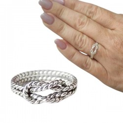 ANILLO PLATA DE LEY DOBLE...