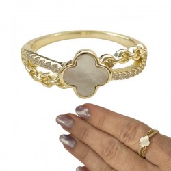 ANILLO PLATA DE LEY BAÑADO...