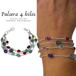 PULSERA PLATA DE LEY CUATRO...