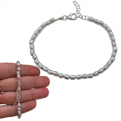 PULSERA PLATA DE LEY BOLAS...