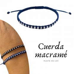PULSERA CUERDA DE MACRAMÉ Y...