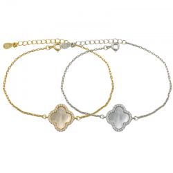PULSERA PLATA DE LEY TRÉBOL...