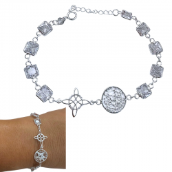 PULSERA PLATA DE LEY CON...