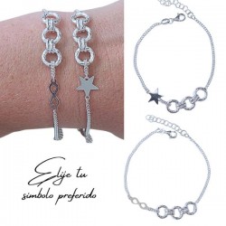 PULSERA PLATA DE LEY DE...