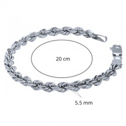 PULSERA PLATA DE LEY CORDÓN...