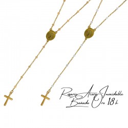 COLLAR ROSARIO ACERO...