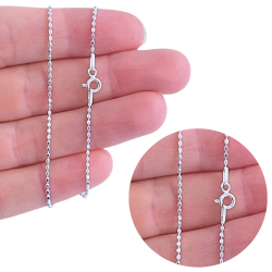 CADENA PLATA DE LEY BOLITAS...