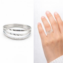 ANILLO PLATA DE LEY TRES...