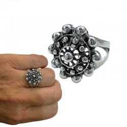 ANILLO PLATA DE LEY BOTÓN...