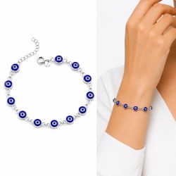 PULSERA PLATA DE LEY OJOS...