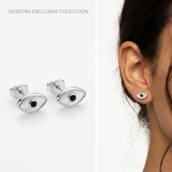 PENDIENTES PLATA DE LEY OJO...