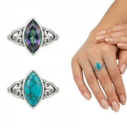 ANILLO PLATA DE LEY PIEDRAS...