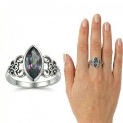 ANILLO PLATA DE LEY TOPACIO...